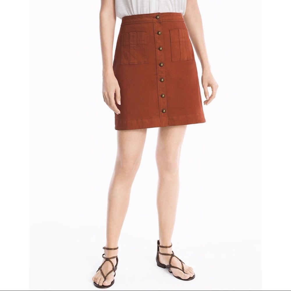 WHBM A-Line Button Front Skirt size 4